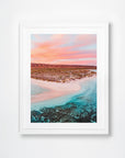 Turquoise Bay, Ningaloo Coast, WA. Aerial photography print by Salty Wings in a white Classic Frame, portrait (SW2285)
