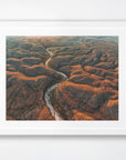 Mandu Mandu, Exmouth, Ningaloo, WA. Aerial photography print by Salty Wings in a white Classic Frame, landscape (SW2295)