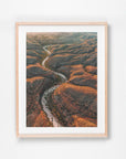 Mandu Mandu, Exmouth, Ningaloo, WA. Aerial photography print by Salty Wings in a Raw Oak Deep Set Frame, portrait (SW2295)