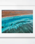 Osprey Bay, Exmouth, Ningaloo, WA. Aerial photography print by Salty Wings in a white Classic Frame, landscape (SW2312)