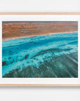 Osprey Bay, Exmouth, Ningaloo, WA. Aerial photography print by Salty Wings in a Raw Oak Deep Set Frame, landscape (SW2312)