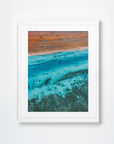 Osprey Bay, Exmouth, Ningaloo, WA. Aerial photography print by Salty Wings in a white Classic Frame, portrait (SW2312)