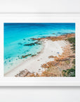 Point Piquet, Margaret River Region, WA. Aerial photography print by Salty Wings in a white Classic Frame, landscape (SW2344)