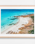 Point Piquet, Margaret River Region, WA. Aerial photography print by Salty Wings in a Raw Oak Deep Set Frame, landscape (SW2344)