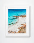 Point Piquet, Margaret River Region, WA. Aerial photography print by Salty Wings in a white Classic Frame, portrait (SW2344)