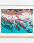 Meelup, Margaret River Region, WA. Aerial photography print by Salty Wings in a Raw Oak Deep Set Frame, landscape (SW2385)