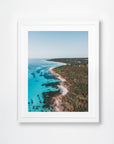 Eagle Bay, Margaret River Region, WA. Aerial photography print by Salty Wings in a white Classic Frame, portrait (SW2392)