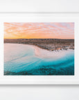 Turquoise Bay, Ningaloo, Coral Coast, WA. Aerial photography print by Salty Wings in a white Classic Frame, landscape (SW2420)