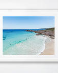 Smiths Beach, Yallingup, Margaret River Region, WA. Aerial photography print by Salty Wings in a white Classic Frame, landscape (SW2447)