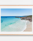 Smiths Beach, Yallingup, Margaret River Region, WA. Aerial photography print by Salty Wings in a Raw Oak Deep Set Frame, landscape (SW2447)