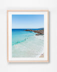 Smiths Beach, Yallingup, Margaret River Region, WA. Aerial photography print by Salty Wings in a Raw Oak Deep Set Frame, portrait (SW2447)