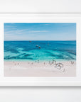 Hamelin Bay, Margaret River, Margaret River Region, WA. Aerial photography print by Salty Wings in a white Classic Frame, landscape (SW2448)