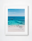 Hamelin Bay, Margaret River, Margaret River Region, WA. Aerial photography print by Salty Wings in a white Classic Frame, portrait (SW2448)