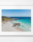 Redgate, Margaret River, Margaret River Region, WA. Aerial photography print by Salty Wings in a white Classic Frame, landscape (SW2457)