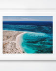 Exmouth, WA. Aerial photography print by Salty Wings in a white Classic Frame, landscape (SW2513)