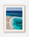Exmouth, WA. Aerial photography print by Salty Wings in a Raw Oak Deep Set Frame, portrait (SW2513)