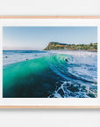 Lennox Head, Ballina, Northern Rivers, NSW. Aerial photography print by Salty Wings in a Raw Oak Deep Set Frame, landscape (SW2519)