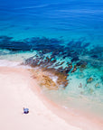 Vera View, North Cottesloe Beach, Western Australia. Blue ocean, umbrella at Perth beaches