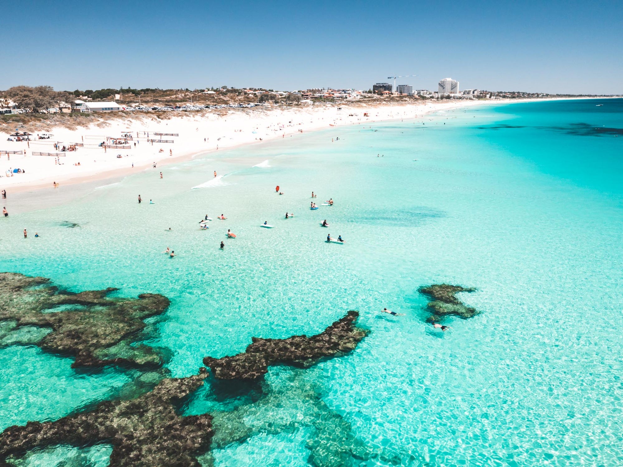In Stock - SW1610 - Trigg Beach - 80cm x 60cm / Fine Art Paper - Classic Frame / Raw Oak / Landscape