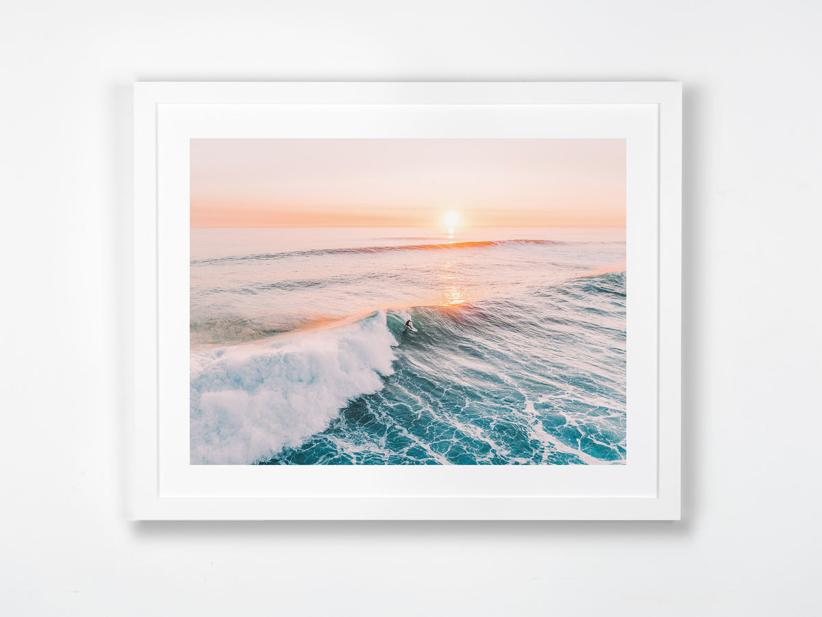 Yallingup, Margaret River Region, WA. Aerial photography print by Salty Wings in a white Classic Frame, landscape (SW2263)