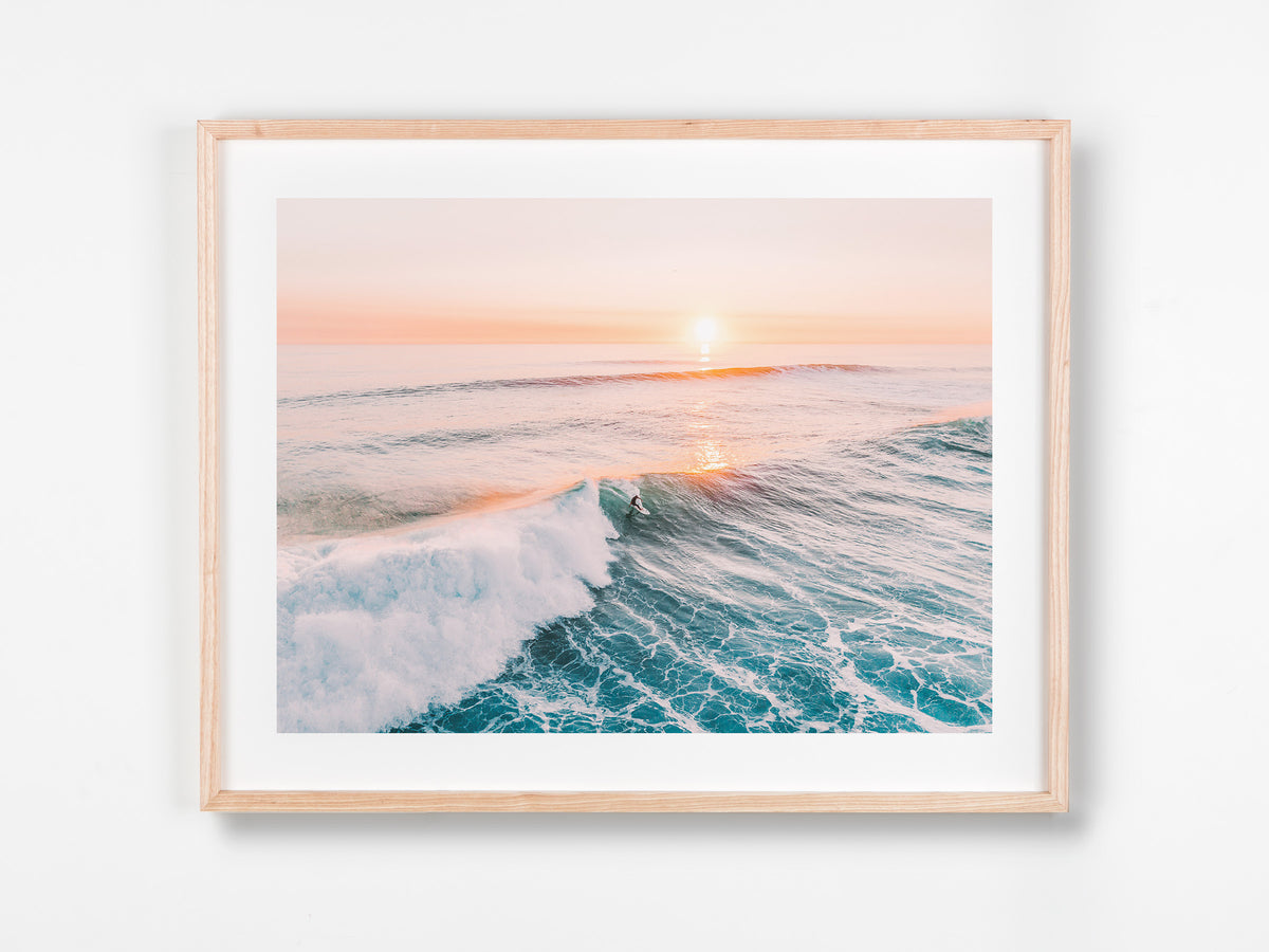 Yallingup, Margaret River Region, WA. Aerial photography print by Salty Wings in a Raw Oak Deep Set Frame, landscape (SW2263)