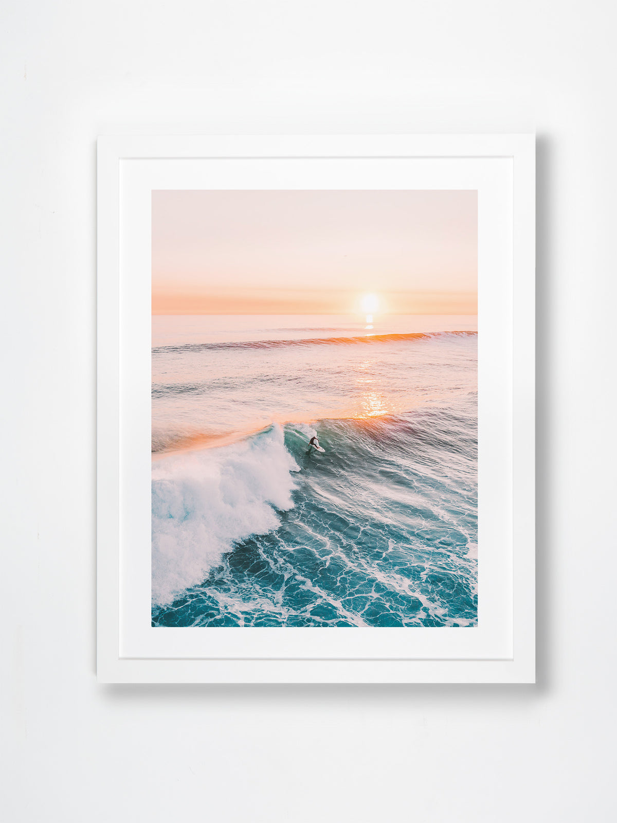 Yallingup, Margaret River Region, WA. Aerial photography print by Salty Wings in a white Classic Frame, portrait (SW2263)