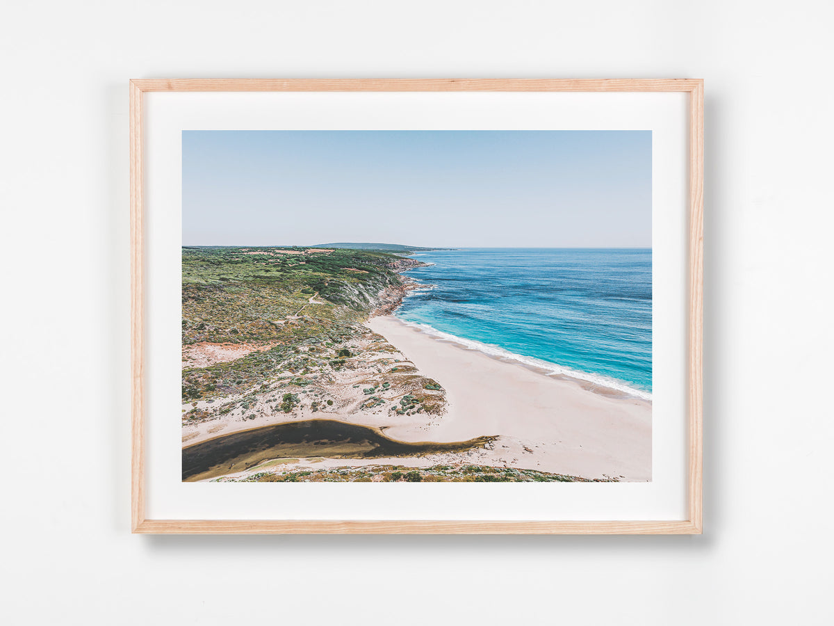 Wilyabrup, Margaret River Region, WA. Aerial photography print by Salty Wings in a Raw Oak Deep Set Frame, landscape (SW2267)