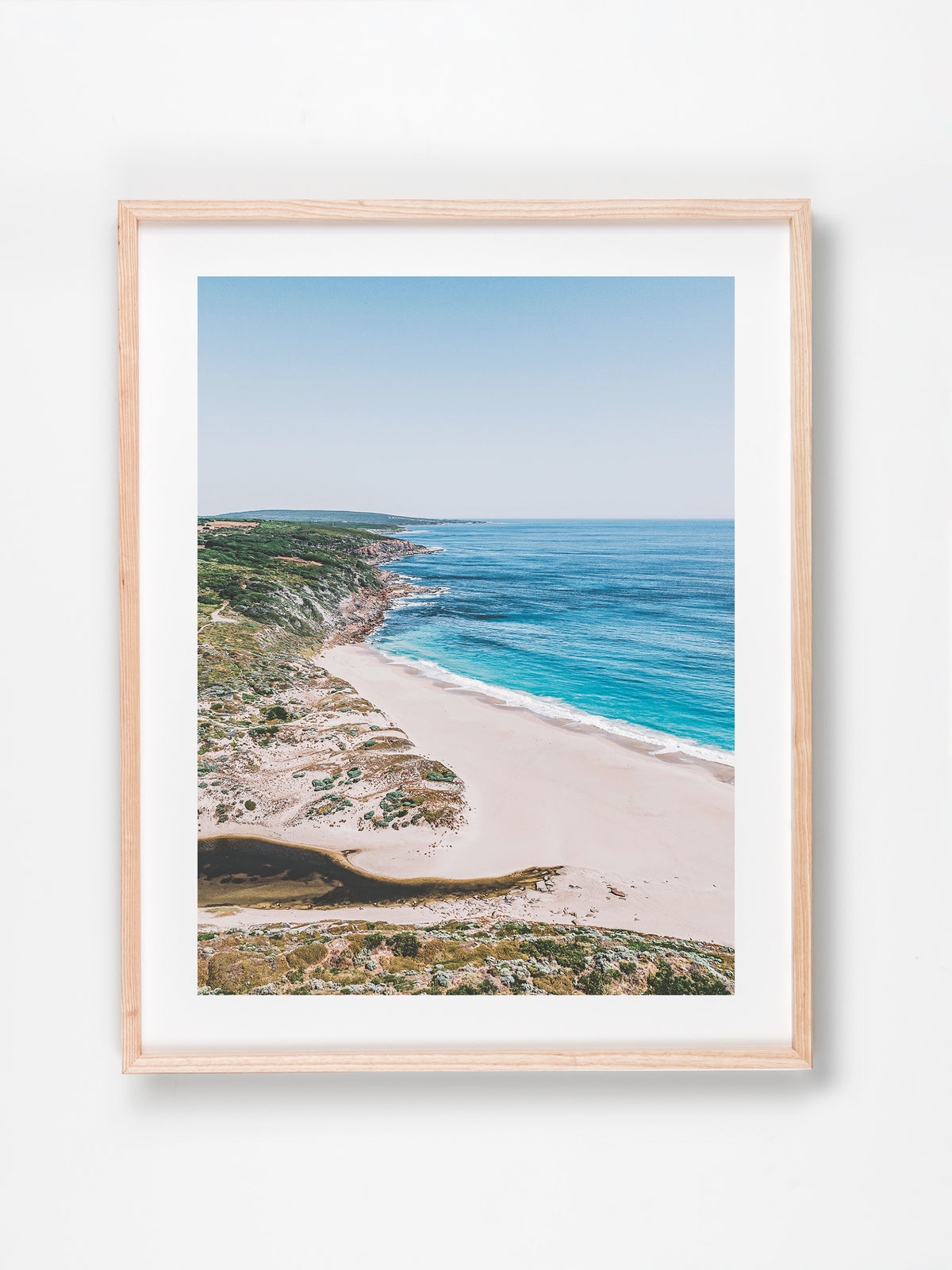 Wilyabrup, Margaret River Region, WA. Aerial photography print by Salty Wings in a Raw Oak Deep Set Frame, portrait (SW2267)