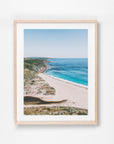 Wilyabrup, Margaret River Region, WA. Aerial photography print by Salty Wings in a Raw Oak Deep Set Frame, portrait (SW2267)