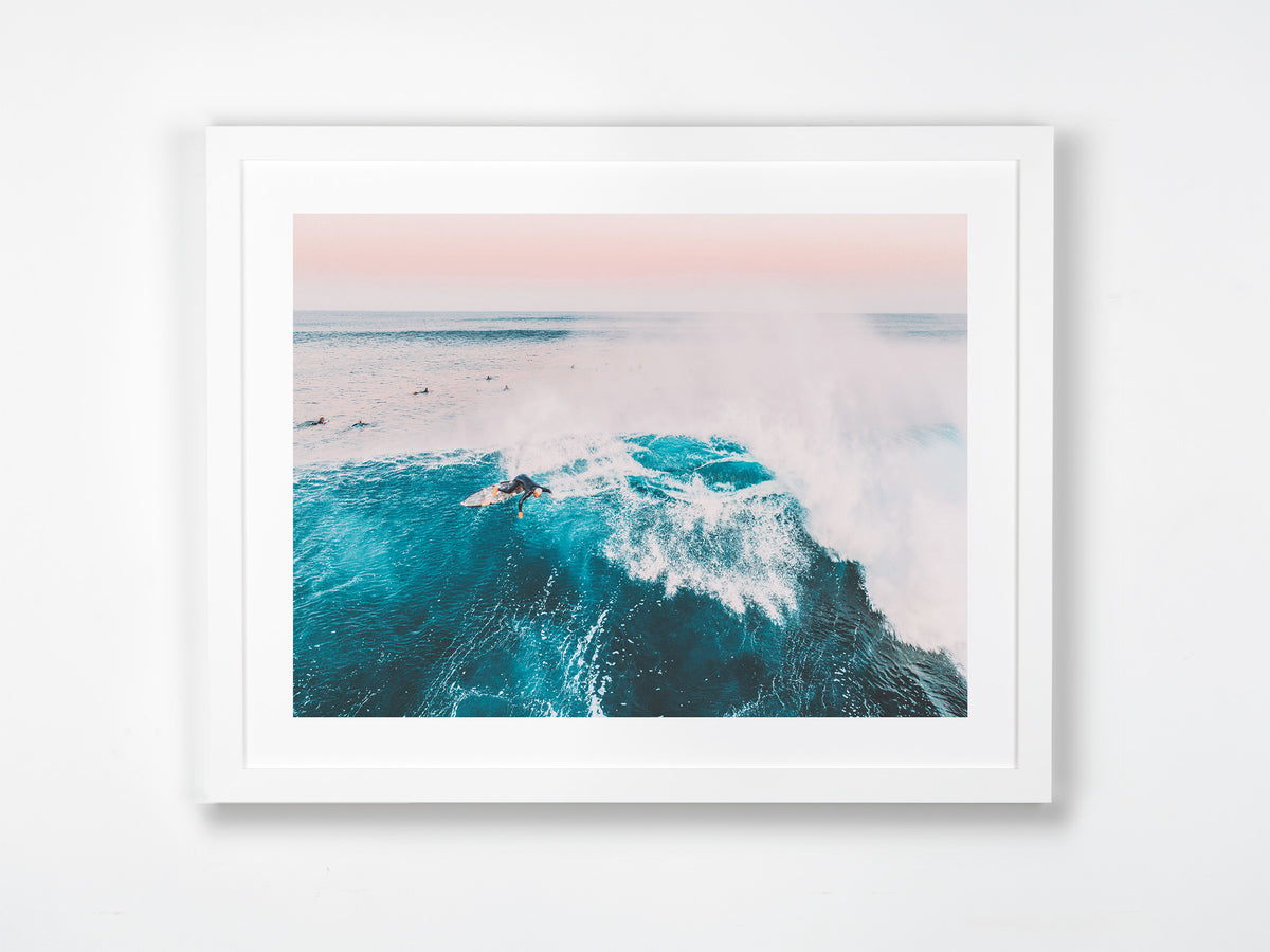 Margaret River, Margaret River Region, WA. Aerial photography print by Salty Wings in a white Classic Frame, landscape (SW2268)