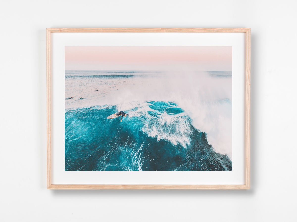 Margaret River, Margaret River Region, WA. Aerial photography print by Salty Wings in a Raw Oak Deep Set Frame, landscape (SW2268)