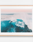 Margaret River, Margaret River Region, WA. Aerial photography print by Salty Wings in a Raw Oak Deep Set Frame, landscape (SW2268)
