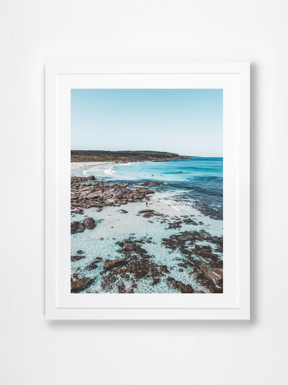 Redgate, Margaret River Region, WA. Aerial photography print by Salty Wings in a white Classic Frame, portrait (SW2269)