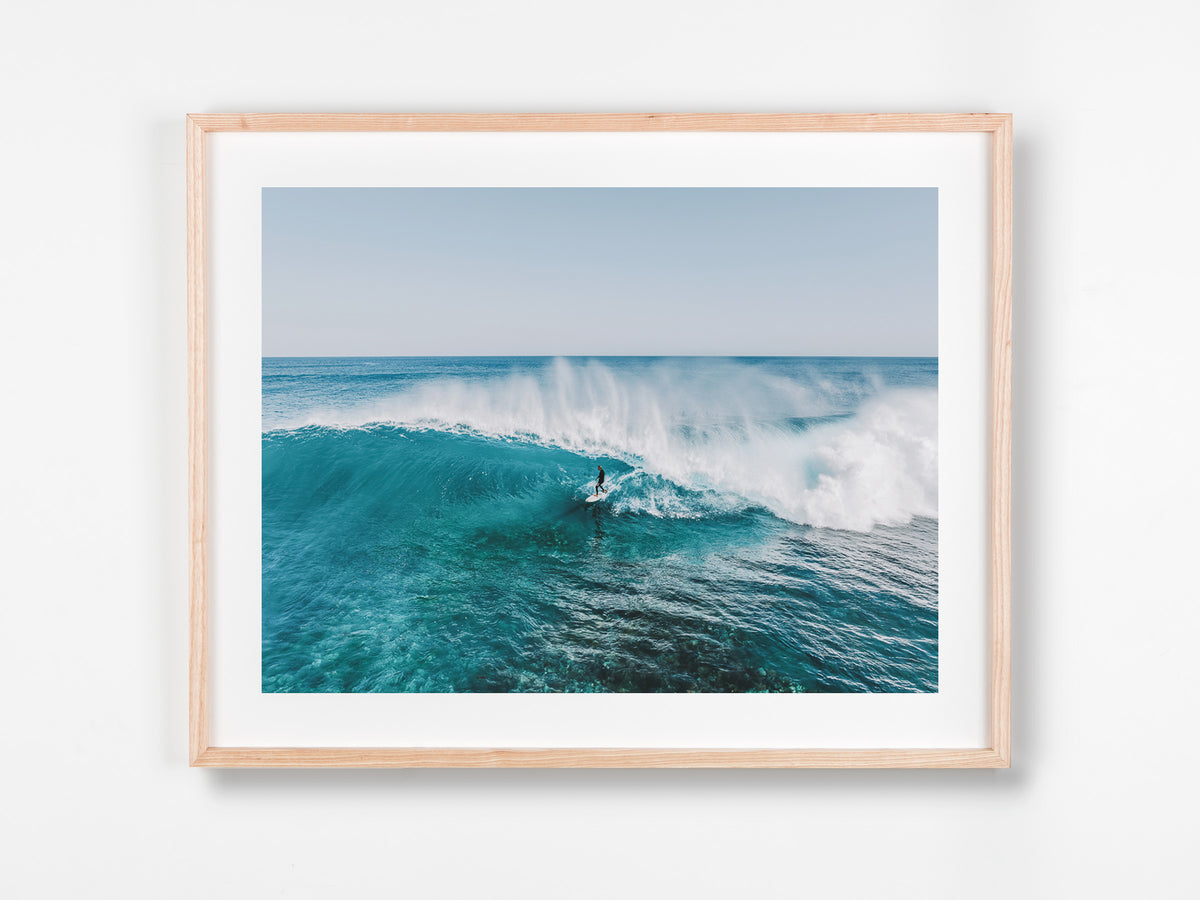 Margaret River, Margaret River Region, WA. Aerial photography print by Salty Wings in a Raw Oak Deep Set Frame, landscape (SW2271)