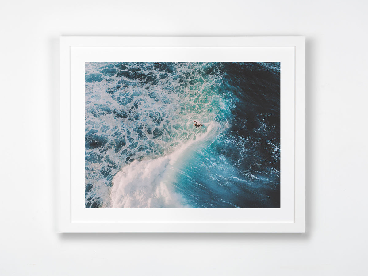 Margaret River, Margaret River Region, WA. Aerial photography print by Salty Wings in a white Classic Frame, landscape (SW2272)