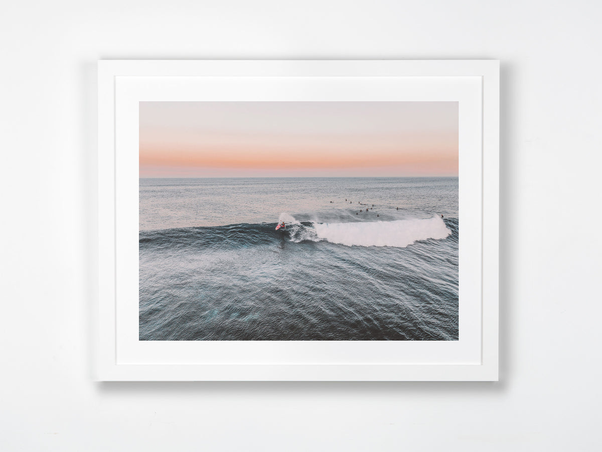 Margaret River, Margaret River Region, WA. Aerial photography print by Salty Wings in a white Classic Frame, landscape (SW2273)