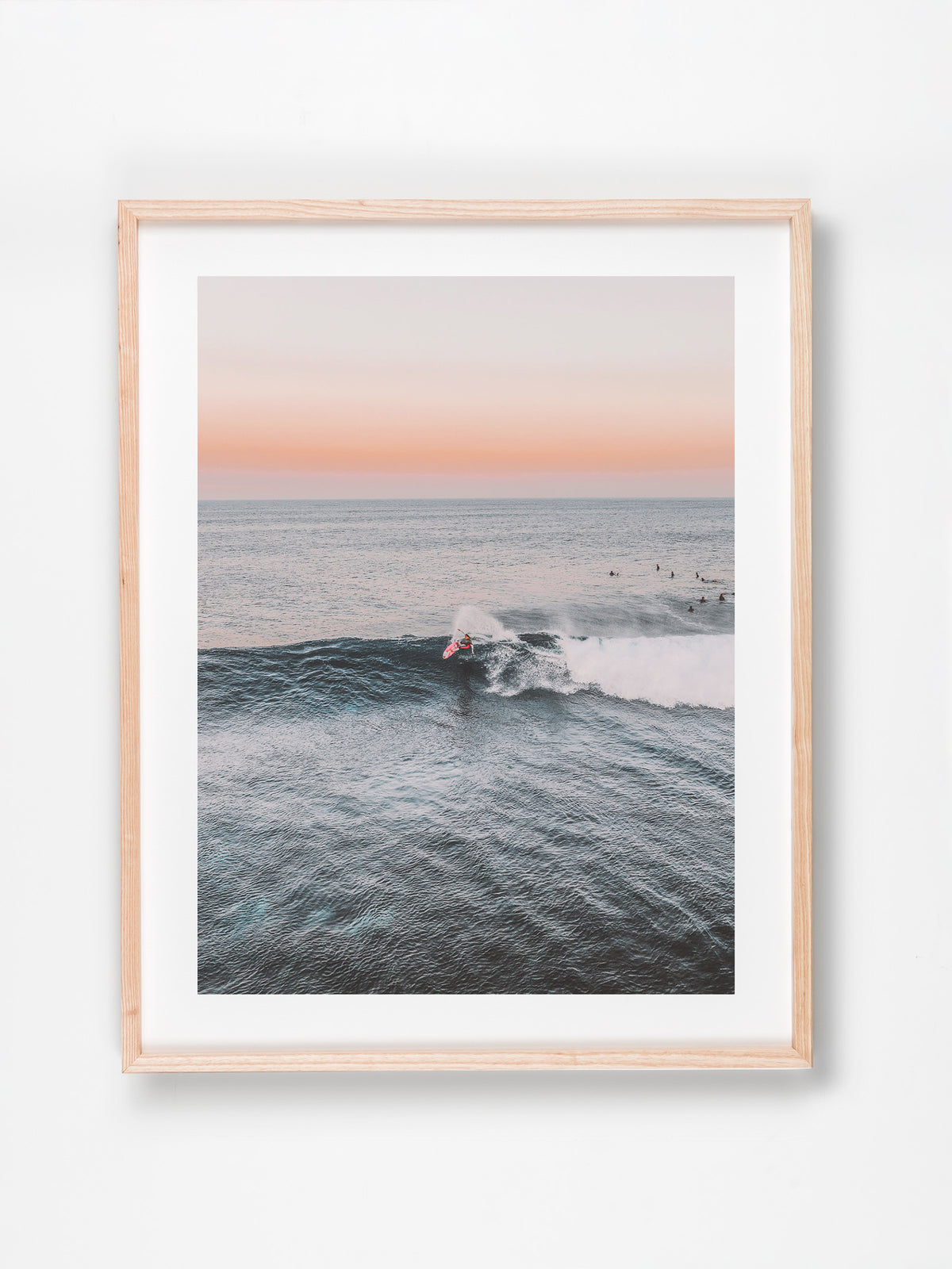 Margaret River, Margaret River Region, WA. Aerial photography print by Salty Wings in a Raw Oak Deep Set Frame, portrait (SW2273)