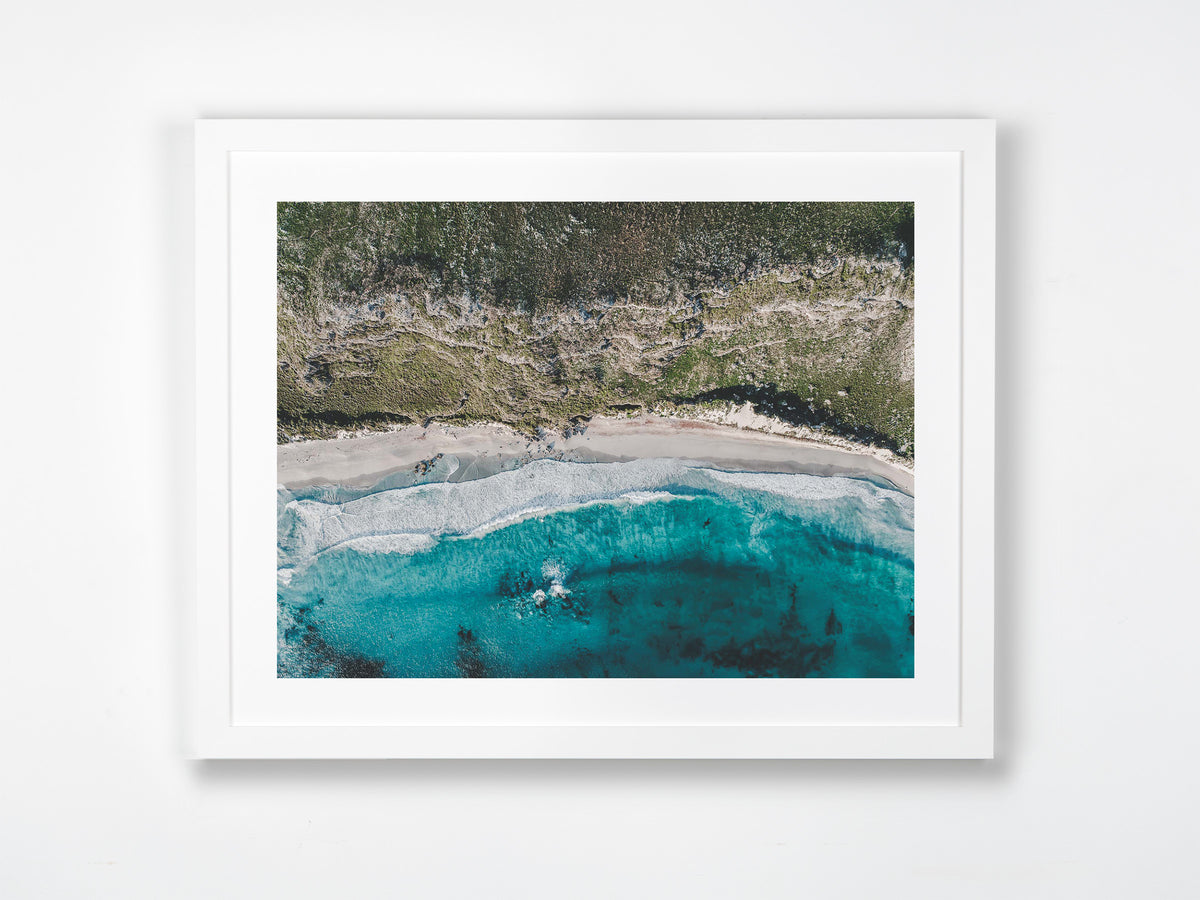 Contos, Margaret River Region, WA. Aerial photography print by Salty Wings in a white Classic Frame, landscape (SW2284)