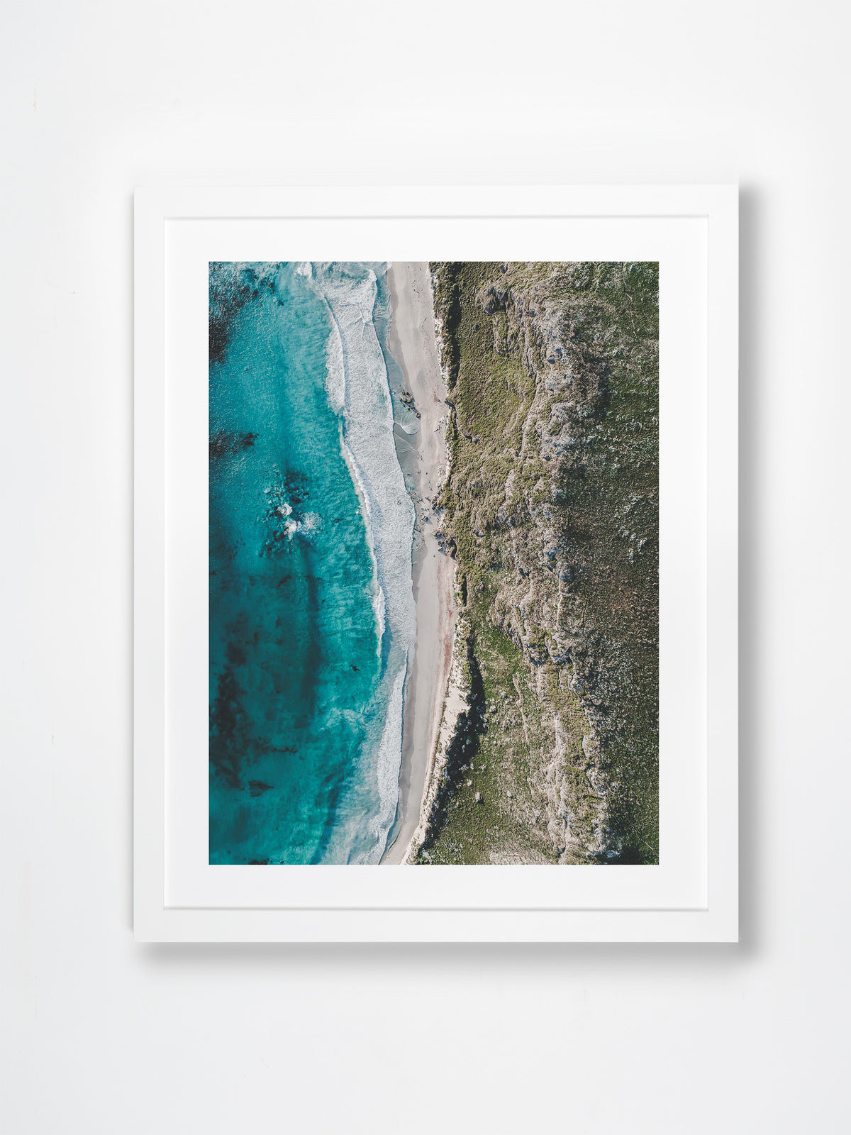Contos, Margaret River Region, WA. Aerial photography print by Salty Wings in a white Classic Frame, portrait (SW2284)