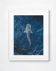 Ningaloo, WA. Aerial photography print by Salty Wings in a white Classic Frame, portrait (SW2288)
