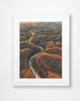 Mandu Mandu, Exmouth, Ningaloo, WA. Aerial photography print by Salty Wings in a white Classic Frame, portrait (SW2295)