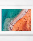 Shark Bay, Gascoyne, WA. Aerial photography print by Salty Wings in a white Classic Frame, landscape (SW2316)