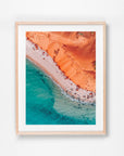 Shark Bay, Gascoyne, WA. Aerial photography print by Salty Wings in a Raw Oak Deep Set Frame, portrait (SW2316)
