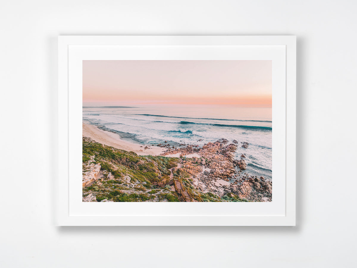 Yallingup, Margaret River Region, WA. Aerial photography print by Salty Wings in a white Classic Frame, landscape (SW2332)