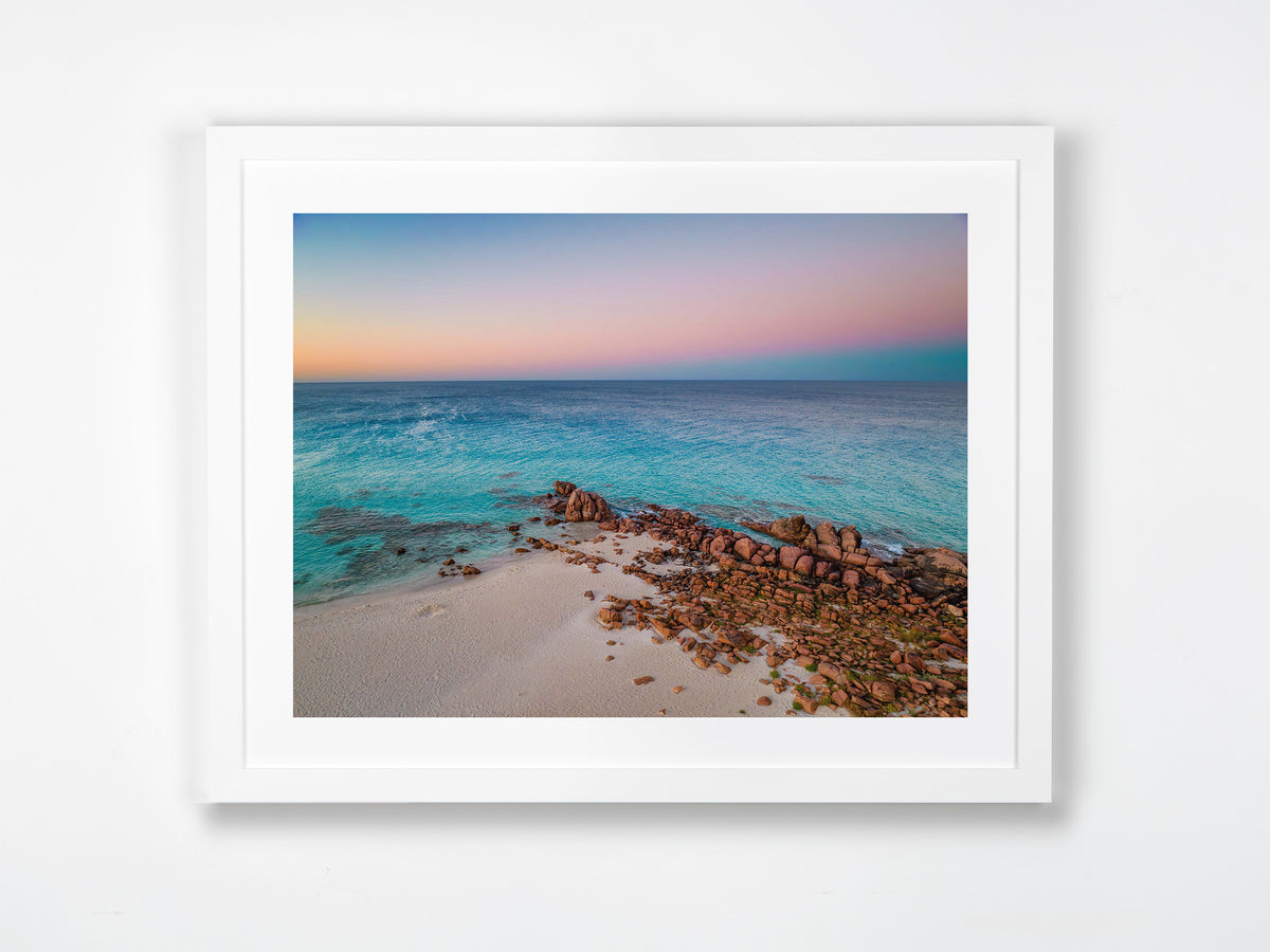 Point Piquet, Margaret River Region, WA. Aerial photography print by Salty Wings in a white Classic Frame, landscape (SW2341)