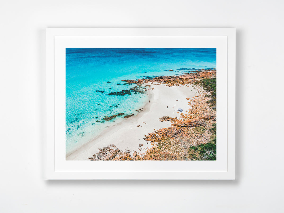 Point Piquet, Margaret River Region, WA. Aerial photography print by Salty Wings in a white Classic Frame, landscape (SW2344)