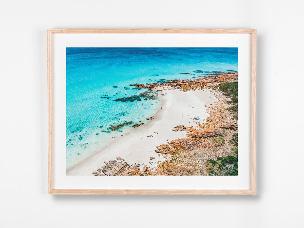 Point Piquet, Margaret River Region, WA. Aerial photography print by Salty Wings in a Raw Oak Deep Set Frame, landscape (SW2344)