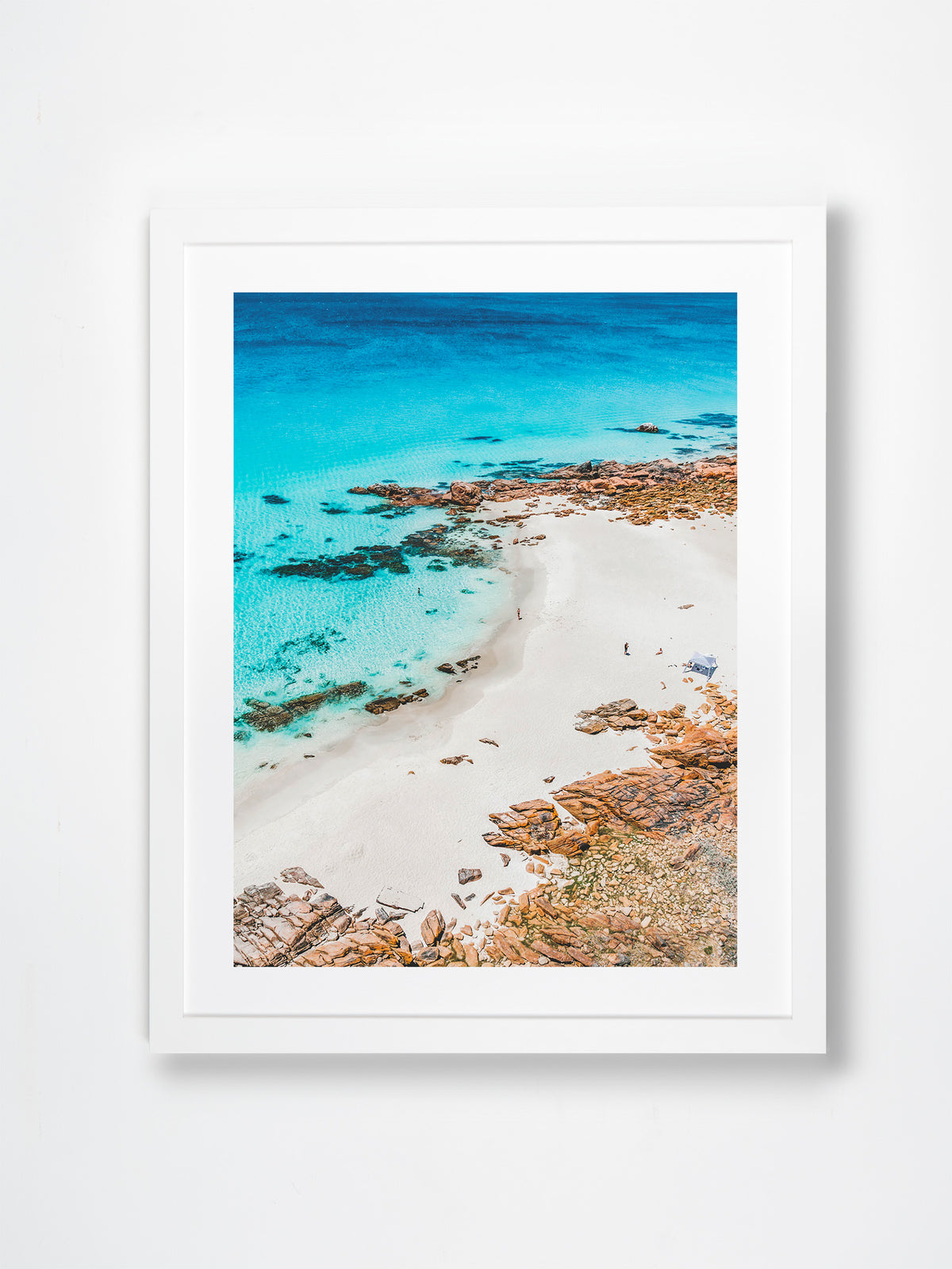 Point Piquet, Margaret River Region, WA. Aerial photography print by Salty Wings in a white Classic Frame, portrait (SW2344)