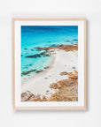 Point Piquet, Margaret River Region, WA. Aerial photography print by Salty Wings in a Raw Oak Deep Set Frame, portrait (SW2344)