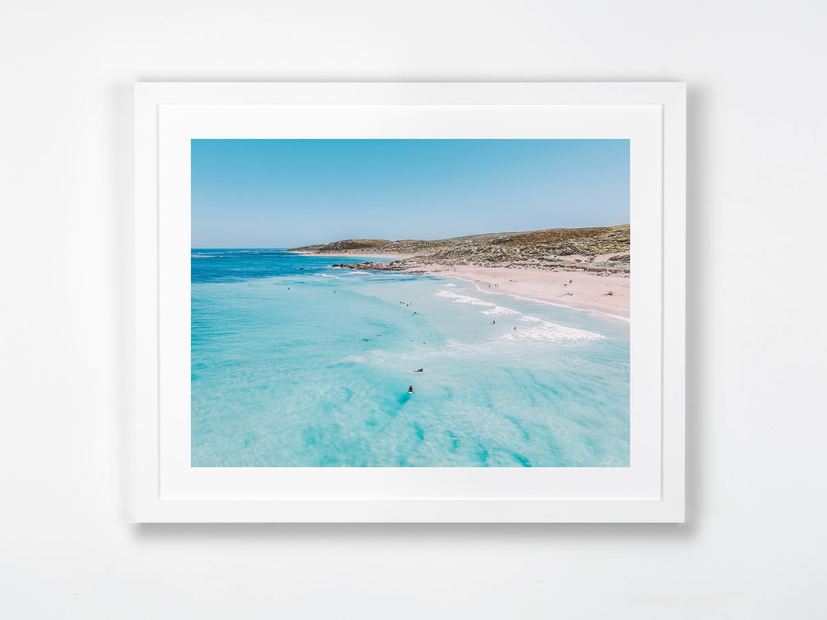 Boodjidup, Margaret River Region, WA. Aerial photography print by Salty Wings in a white Classic Frame, landscape (SW2367)